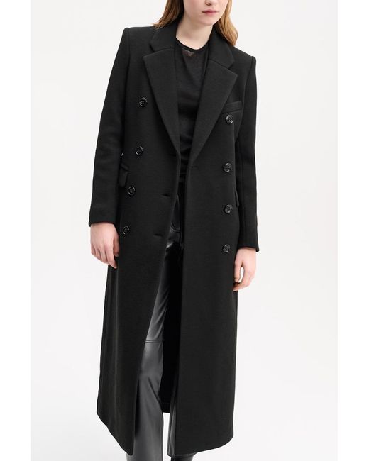 Dorothee Schumacher Extra Long Fitted Coat in Black | Lyst