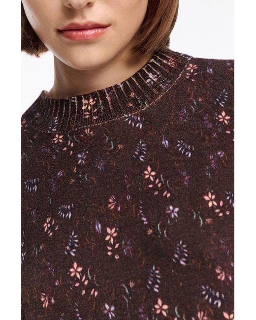 Dorothee Schumacher Brown Rundhalspullover mit Flower-Print