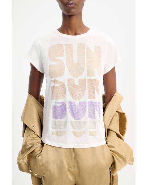 Dorothee Schumacher White T-Shirt mit buntem SUN-Print