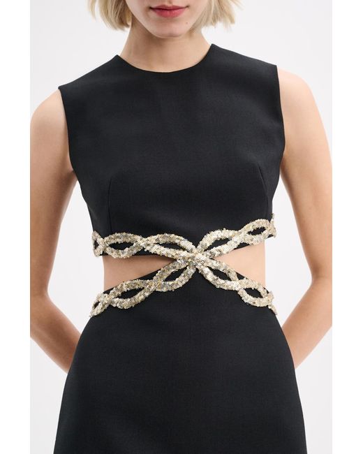 Dorothee Schumacher Black Dress With Embellished Cutouts