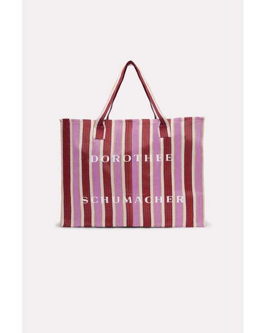 Dorothee Schumacher Red Striped Tote Made From Recycled Plastic