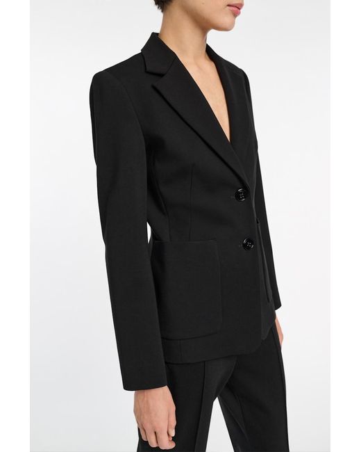 Dorothee Schumacher Black Punto Milano Jersey Blazer