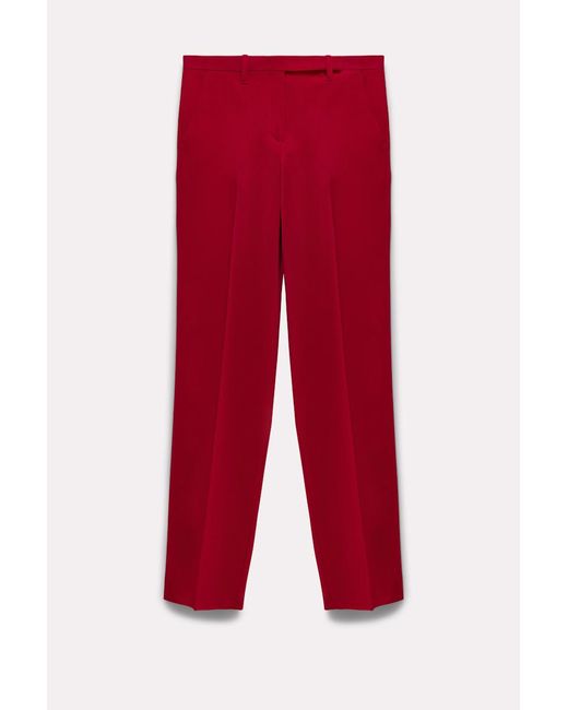 Dorothee Schumacher Red Slim Fit Wool Pants