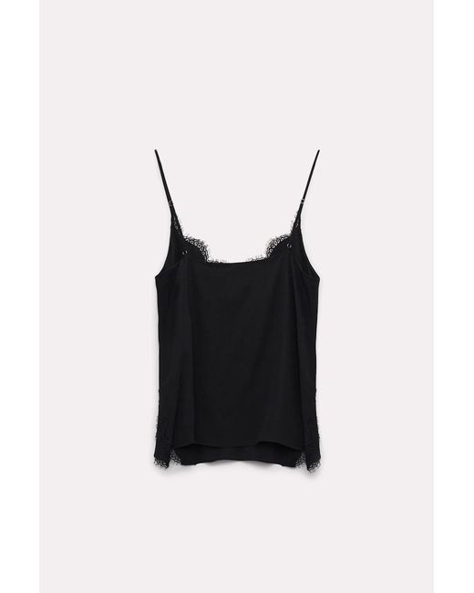 Dorothee Schumacher Black Silk Camisole With Lace