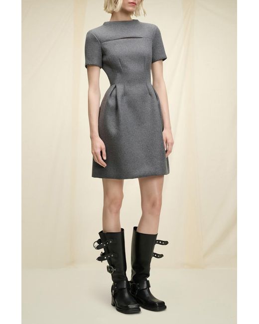 Dorothee Schumacher Gray Wool Flannel Dress With Cut-out