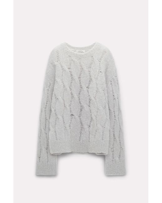 Dorothee Schumacher Pink Mohair Mix Cable Knit Pullover