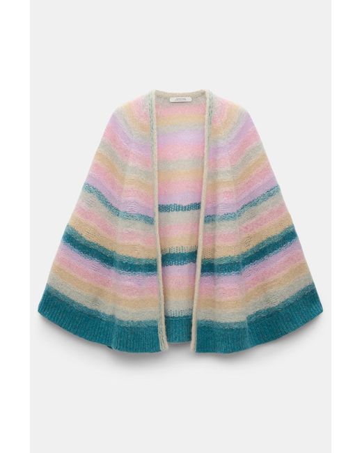 Dorothee Schumacher Multicolor Extra Soft Cashmere Stripe Cape-Cardigan
