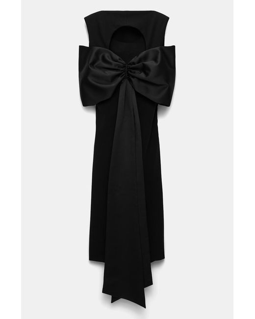 Dorothee Schumacher Black Lightweight Punto Milano Dress With Maxi Bow