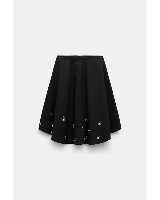Dorothee Schumacher Black Hand-Embellished Swing Skirt