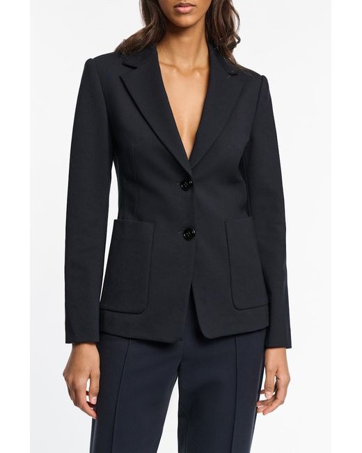 Dorothee Schumacher Blue Punto Milano Jersey Blazer