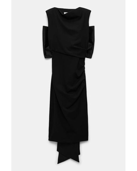 Dorothee Schumacher Black Lightweight Punto Milano Dress With Maxi Bow