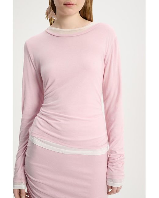 Dorothee Schumacher Pink Double-layer Long Sleeve Top