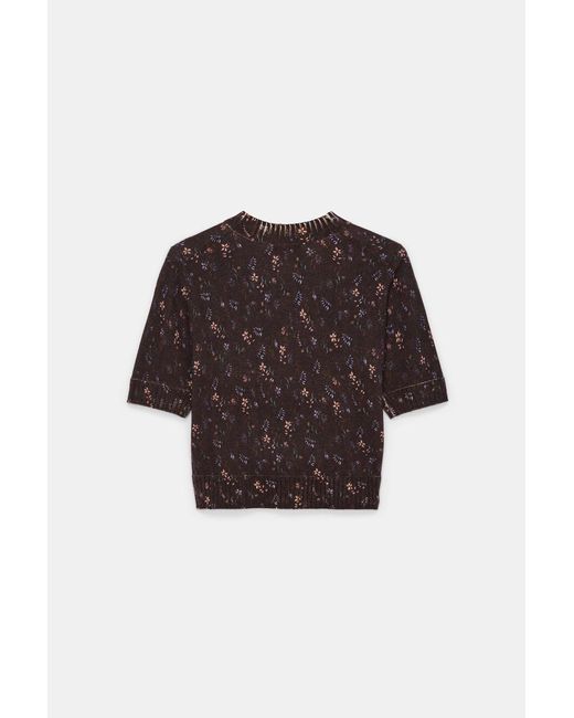 Dorothee Schumacher Brown Rundhalspullover mit Flower-Print