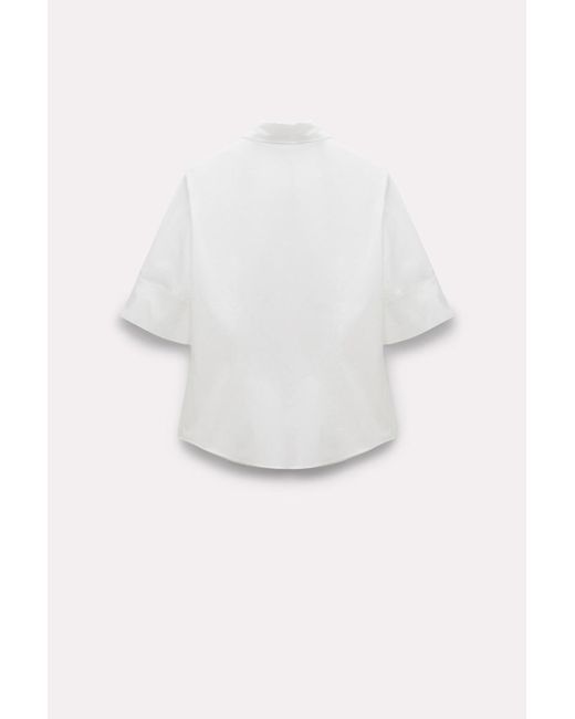 Dorothee Schumacher White Short Sleeve Cotton Poplin Shirt