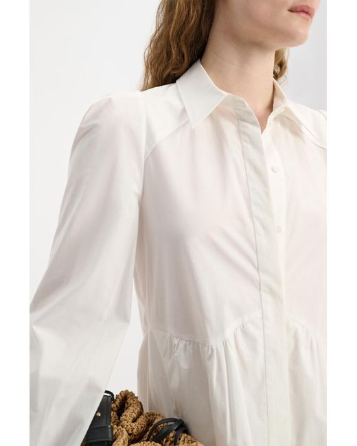 Dorothee Schumacher White Cotton Poplin Shirtdress