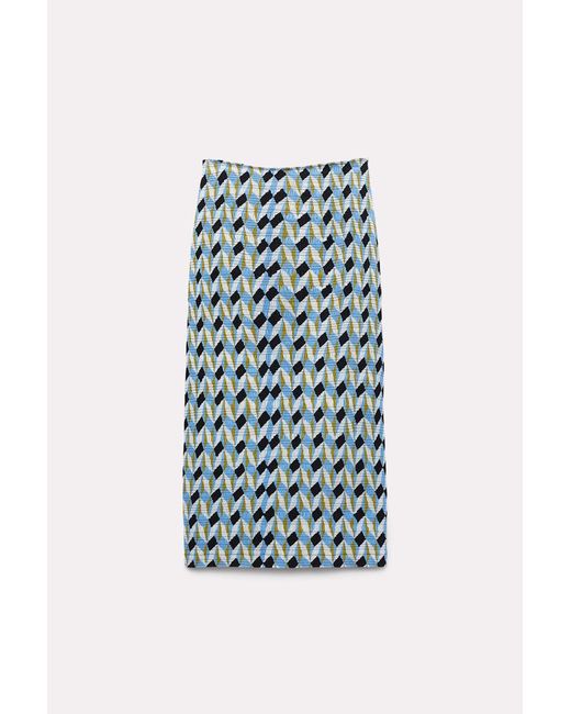 Dorothee Schumacher Blue Graphic Print Smocked Skirt