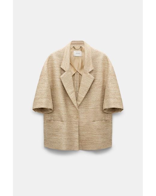 Dorothee Schumacher Natural Kurzmantel aus Lurex-Tweed