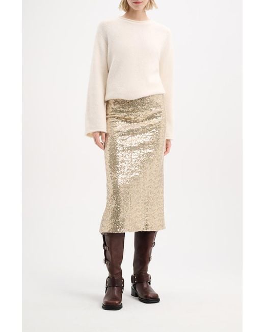 Dorothee Schumacher Natural Sequined Skirt