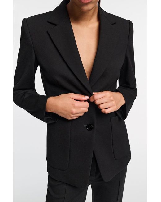 Dorothee Schumacher Black Punto Milano Jersey Blazer