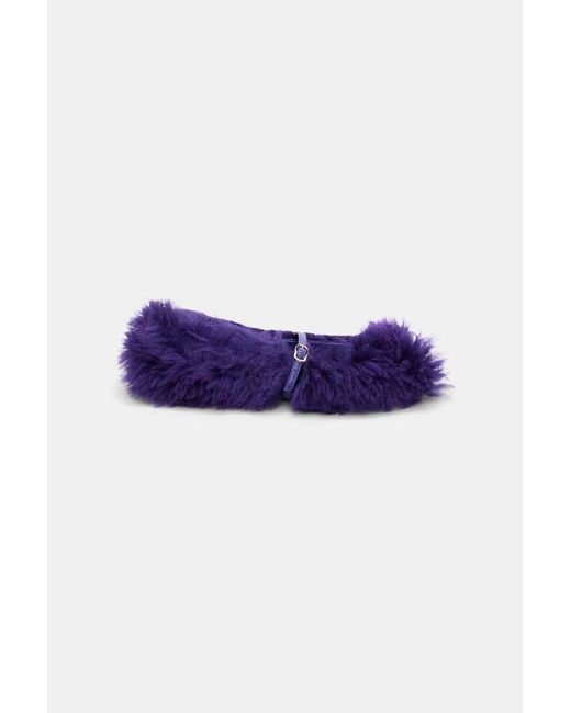 Dorothee Schumacher Blue Curly Sheepskin Mary-Janes