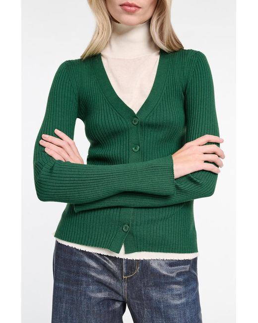 Dorothee Schumacher Green Cardigan aus Wolle-Seide Mix