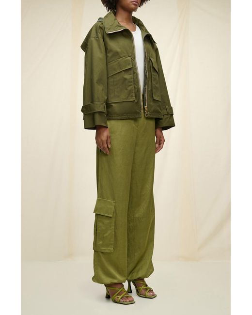 Dorothee Schumacher Green Oversized Field Coat In Cotton