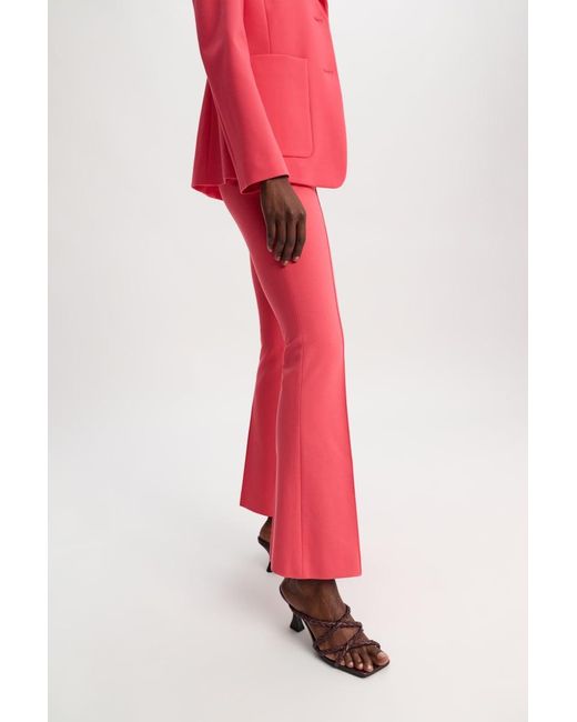 Dorothee Schumacher Cropped Flared Pants In Punto Milano With Western Details
