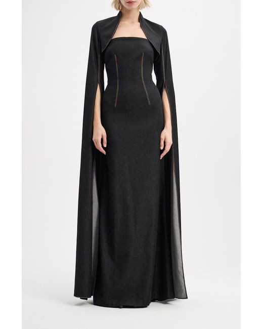 Dorothee Schumacher Black Sleeveless Dress With Draped Bolero