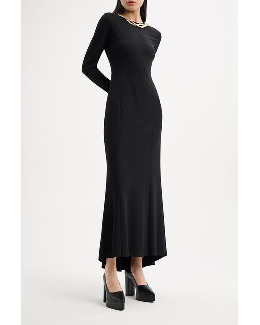 Dorothee Schumacher Black Long Dress With Sequin Embellishment