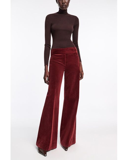 Dorothee Schumacher Purple Flared Corduroy Pants