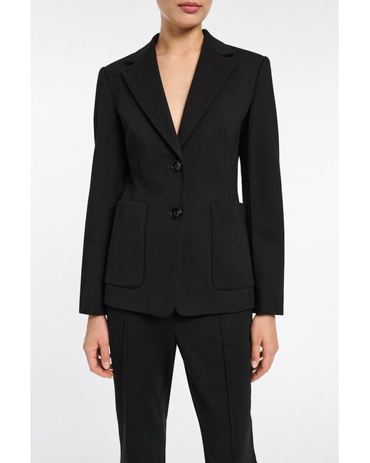 Dorothee Schumacher Black Punto Milano Jersey Blazer