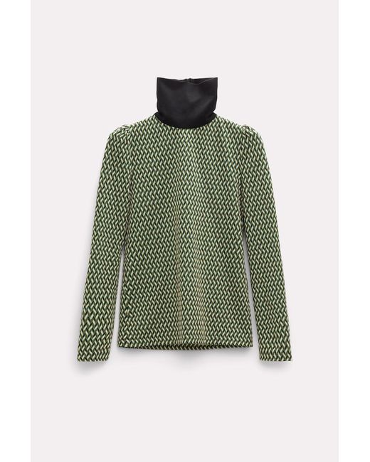 Dorothee Schumacher Green Long Sleeve Top With Graphic Print