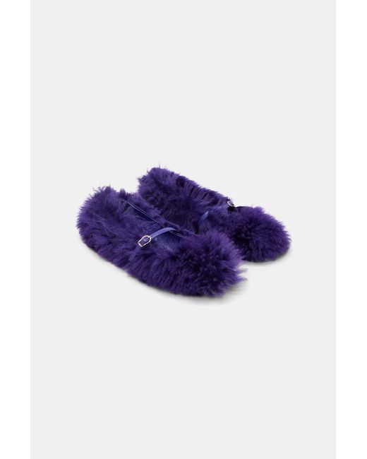 Dorothee Schumacher Blue Curly Sheepskin Mary-Janes
