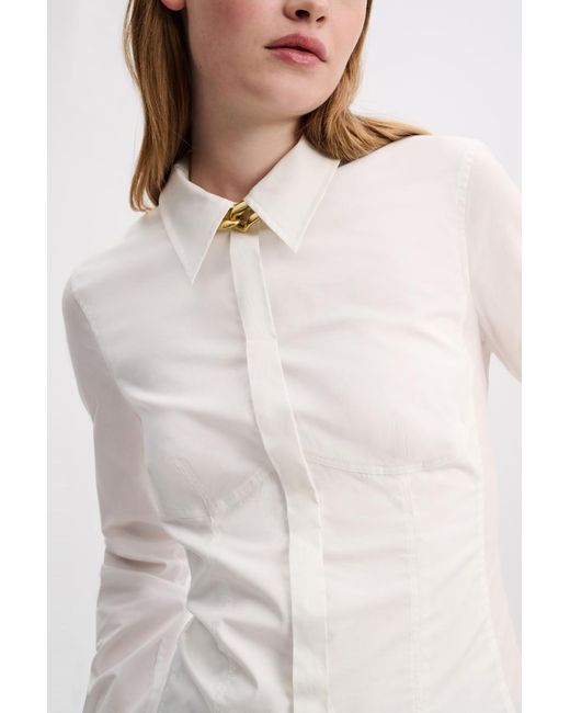 Dorothee Schumacher White Blouse With Contour Seaming