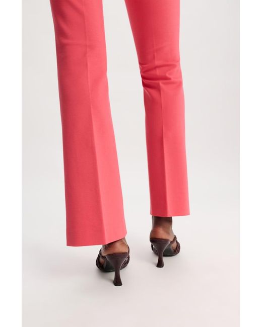Dorothee Schumacher Cropped Flared Pants In Punto Milano With Western Details
