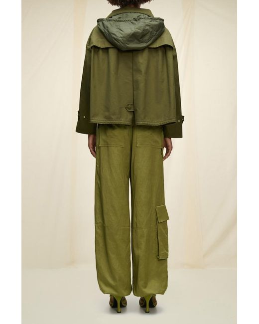Dorothee Schumacher Green Oversized Field Coat In Cotton