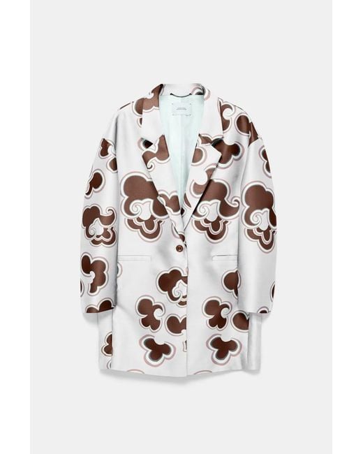 Dorothee Schumacher Multicolor Kurzermantel aus bedrucktem Duchesse-Twill