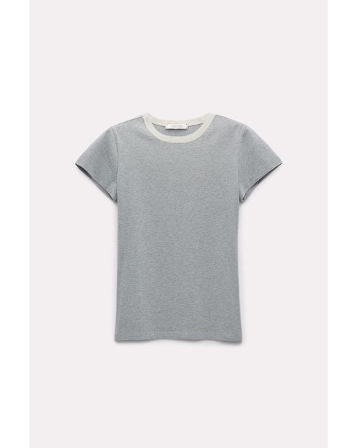 Dorothee Schumacher Gray T-shirt With Lurex Details