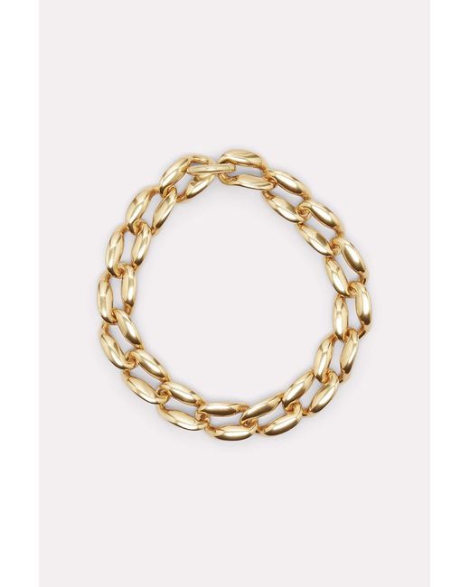 Dorothee Schumacher Metallic Brass Tone Chunky Chain Necklace