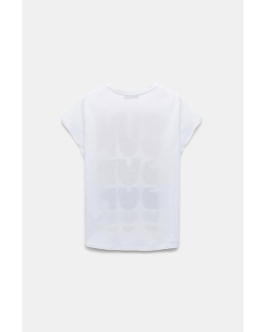 Dorothee Schumacher White Cotton T-shirt With Lettered Sun Print