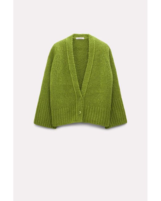 Dorothee Schumacher Green Soft Knit Cardigan In Cashmere-silk