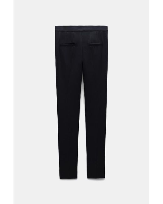 Dorothee Schumacher Blue Slim Fit Pants In Punto Milano With Pintucks