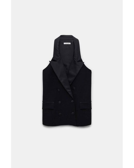 Dorothee Schumacher Black Double-breasted Tuxedo-style Vest