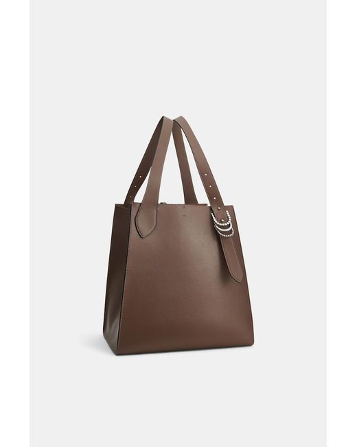 Dorothee Schumacher Brown Tote Bag In Soft Calf Leather With D-ring Hardware