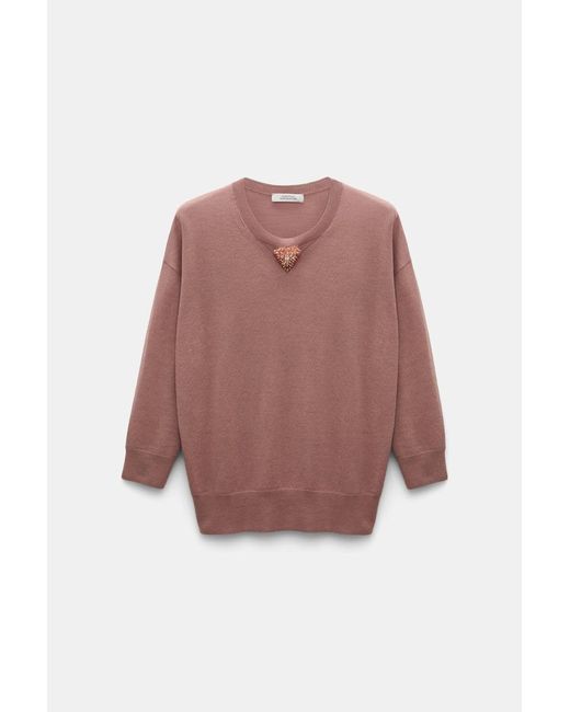 Dorothee Schumacher Brown Rundhalspullover mit Embroidery