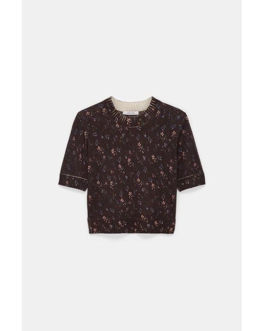 Dorothee Schumacher Brown Rundhalspullover mit Flower-Print