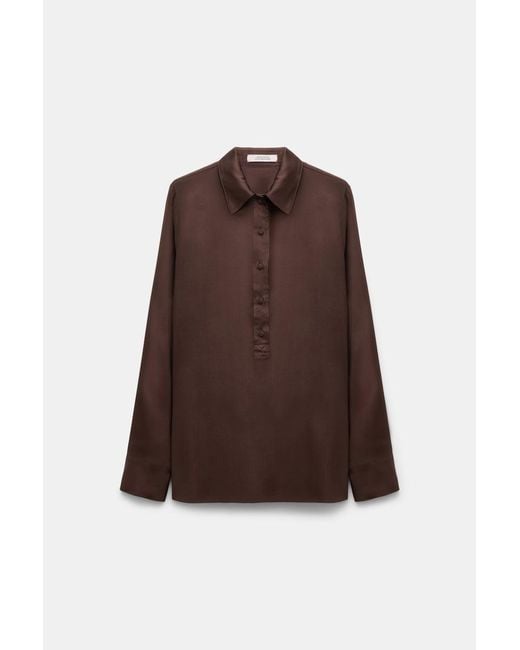 Dorothee Schumacher Brown Popover Blouse