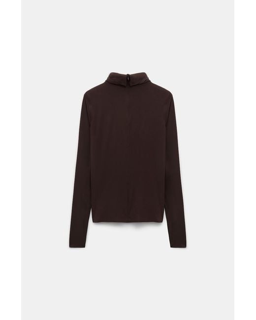 Dorothee Schumacher Black Longsleeve mit Rollkragen aus leichtem, technischem Jersey