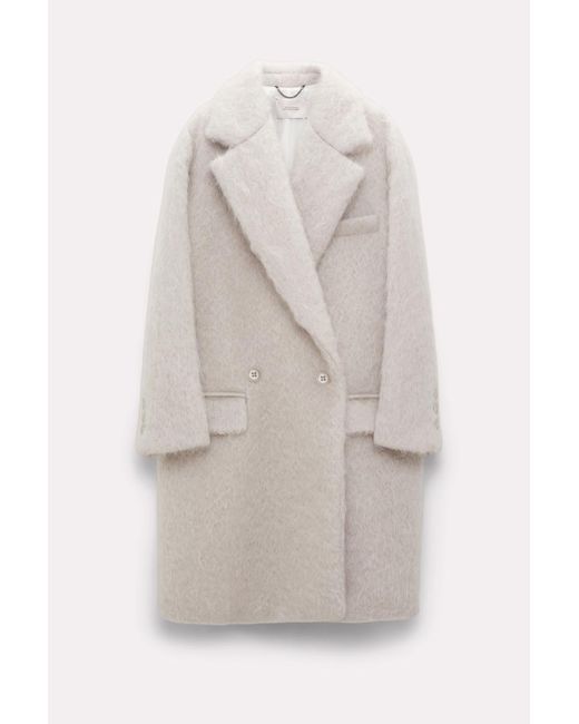 Dorothee Schumacher White Oversized Coat Made From A Mohair Blend