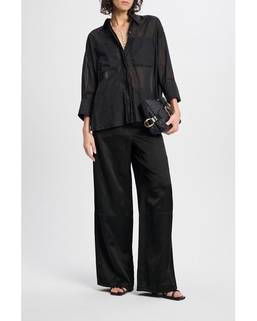 Dorothee Schumacher Black Oversized Bluse aus Cotton Voile